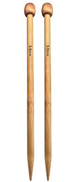 Weabetfu Bamboo Knitting Needle Straight Single Pointed 10-inch Length Knitting Needles for Handmade DIY Knitting,US Size 9(5.5mm) - size: 5.5mm(US 9)
