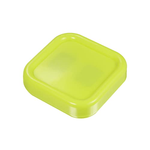 HARFINGTON Magnetic Pin Cushion Square Plastic Magnetic Sewing Pin Holder Storage Case Needle Cushion Tool for Sewing DIY Projects, Yellow-Green - color: Yellow-Green