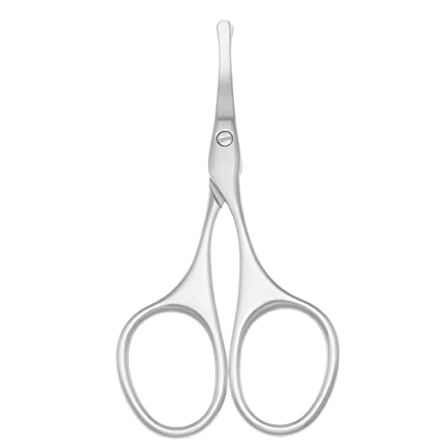 Multicolor Professional Grooming Scissors for Facial Hair Removal - color: Curved Silver Set