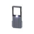 Carson MiniBrite LED Lighted Slide-Out Aspheric Magnifier with Protective Sleeve (PO-55), 5X, Gray - size: Single Pack