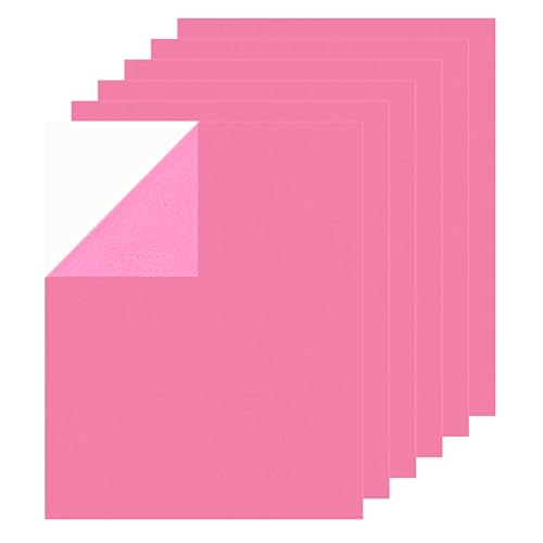 Self Adhesive Felt Sheets, 6PCS 13.4"x10.8" 2mm Thick Pink - color: Pink