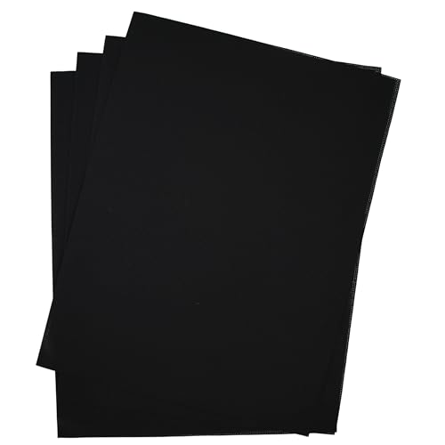KCS 4/6 pc of 12" x 18" 18CT Counted Cotton Aida Cloth Cross Stitch Fabric (4 pc, Black) - color: Black, size: 4 pc