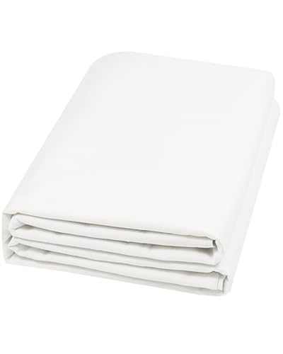 100% Cotton Muslin Fabric, 59" x 10 Yards White Cotton Fabric by The Yard - color: Bleached, size: 10 YARDS