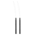 Hair Extension Loop Tool 2Pcs Pulling Needle Wire Loop Threader Hair Threader Integrated Hair Extension Looper for Micro Rings Beads - color: 1 Black-2Pcs