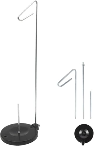 Single Thread Stand Large Spool, Full Metal Stable &Adjustable Thread Stand, Universal Single Cone and Spool for Sewing and Embroidery Machines