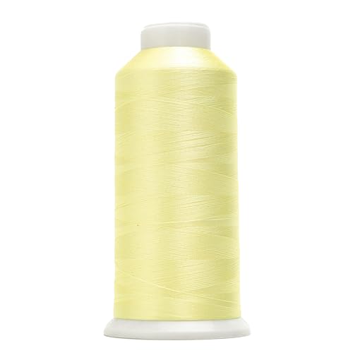 High Tenacity Polyester Embroidery Machine Thread 40WT(120D/2) 4000M Per Spool for Commercial and Domestic Embroidery Machine (Buff-1866) - color: Buff-1866