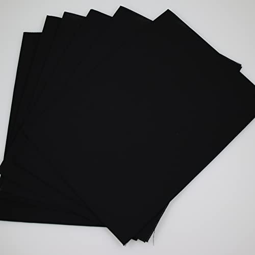 KCS 4/6 pc of 12" x 18" 30cmx45cm 16CT Counted Cotton Aida Cloth Cross Stitch Fabric (Black, 6 pc) - color: Black, size: 6 pc