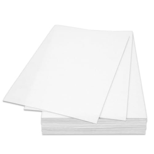15Pcs White Stiff Felt Fabric Sheets, 8"x 12" Felt Sheets for Crafts(White)