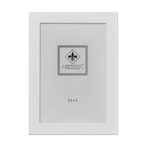 Lawrence Frames Standard Wood Luxury Frame, 3.5 by 5-Inch, White - color: White, size: 3.5x5