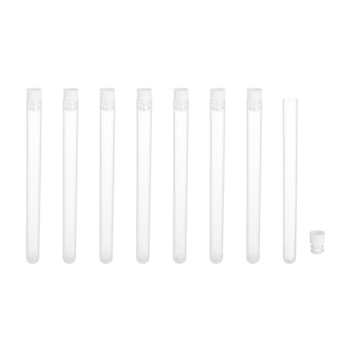 PATIKIL 5.7" Length Plastic Sewing Needle Storage Holder, 8 Pcs Portable Embroidery Needle Matte Pin Toothpick Storage Tubes Case for Craft Knitting, White - color: White
