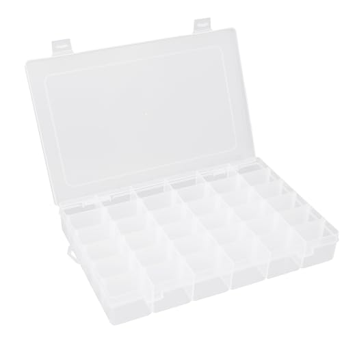 OALCQ 36 Grids Bead Organizer Box Tackle Box Organizers and Storage Rock Collection Boxes Plastic Organizer Boxes - size: 36 grids