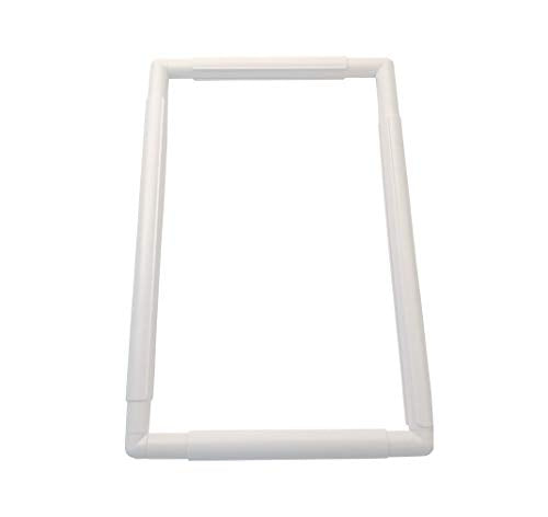 17 X 11" Plastic Cross Stitch Frame Square Embroidery Hoop White DIY Sewing Tools Sewing Hoop Handhold Craft Clip Embroidery Snap Frame Hoop for Cross Stitching Quilting (17 X 11") - size: 17 X 11"