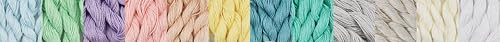 KCS 328 Yards(300 Meters) Mercerized Pearl Cotton Crochet Needlepoint Thread,Size 5, 12 skeins,Mixed Color 18 - color: 12color18, size: 12 skeins