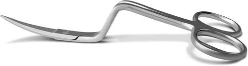 Bent Handle Embroidery Scissors – 6 Inch Double Curved Premium Stainless Steel Scissor with Curved Blades – Suitable for Machine Embroidery, Fabric Stitches, and Crafting