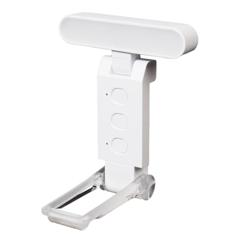 Book Light, USB Rechargeable Clip-On Reading Light with Timer - color: White, size: Rectangle
