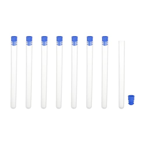 PATIKIL 5.7" Length Plastic Sewing Needle Storage Holder, 8 Pcs Portable Embroidery Needle Matte Pin Toothpick Storage Tubes Case for Craft Knitting, Blue - color: Blue