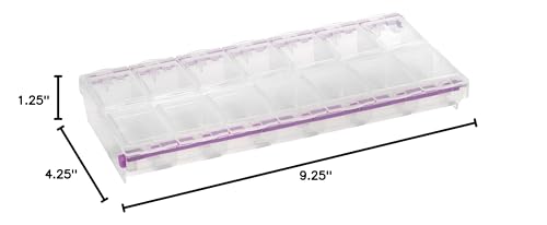 CRAFT MATES Bead Organizer, 14 Locking Compartments, 2XL, Clear Lids - style: 14 Compartment (2XL)