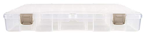 ArtBin Large Solutions Box Clear Art & Craft Organizer with Dividers - Plastic Storage Case for Convenient and Versatile Storage - Ideal for Various Craft Supplies - size: 14.125" x 9", style: 4 Compartments, 20 Dividers