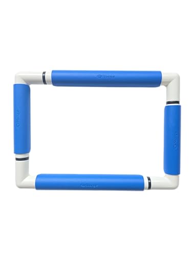 Nurge Rectangle Plastic Embroidery Snap Frame - Cross Stitch Hoop & Needlepoint Stretcher Bars for Hand Crafting, Punch Needle, Quilting, Sewing Supplies - Lightweight & No-Crease 8x11.5 Blue - color: Blue, size: 8x11.5"