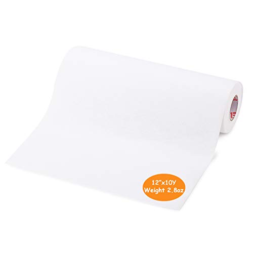 Cut Away Embroidery Stabilizer - Weight 2.8 Ounces 12" x 10 Yards/Roll - color: White, size: 12"x10Y Roll