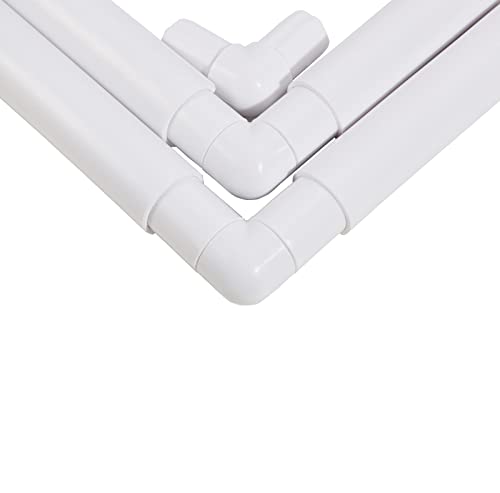 8 X 8" White Plastic Cross Stitch Frame Square Embroidery Hoop DIY Sewing Tools Sewing Hoop Handhold Craft Clip Embroidery Snap Frame Hoop for Cross Stitching Quilting - size: 8 X 8"