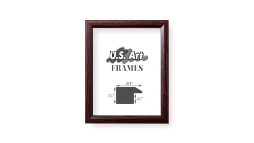 14x16 Inches Custom Cut Designer Cherry Real Poplar Wood .84 inch Moulding Picture Poster Frames - color: Cherry, size: 14x16