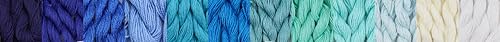 KCS 328 Yards(300 Meters) Mercerized Pearl Cotton Crochet Needlepoint Thread,Size 5, 12 skeins,Mixed Color 03 - color: 12color03, size: 12 skeins