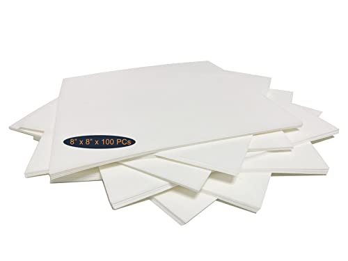 HimaPro Tear Away Embroidery Stabilizer Backing 1.8 Ounce Medium Weight(8" x 8" x 100 Sheets) - Great for 4 x 4 and 6 x 6 Hoops - color: 8" x 8" x 100 Sheets