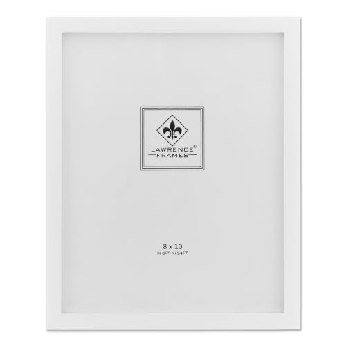 Lawrence Frames White Wood Picture Frame, Gallery Collection, 8 by 10-Inch, White - color: White, size: 8X10