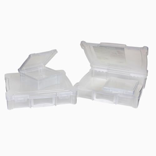 ArtBin 4-Piece Scrapbook Storage Set, Two 12x12 and Two 6x6 Boxes - size: 12" x 12" & 6" x 6" - 4-Piece Set (2 of Each)