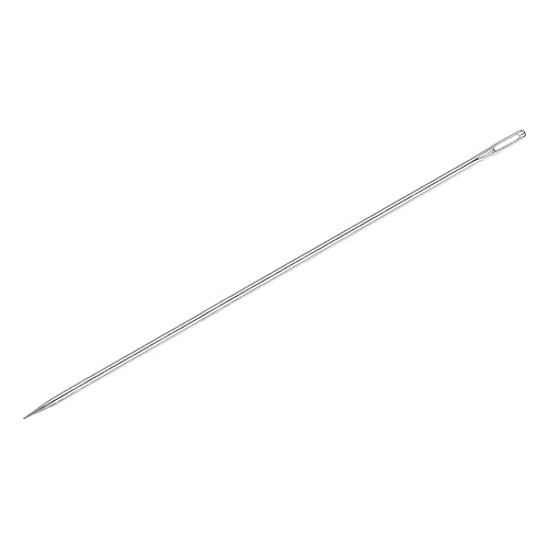 HARFINGTON 8 Inch Upholstery Needles Large Eye Stitching Needles Stainless Steel Straight Hand Sewing Needles for Home Hand Sewing Leather Tapestry Embroidery Tufting Webbing Carpet - size: 8 Inch
