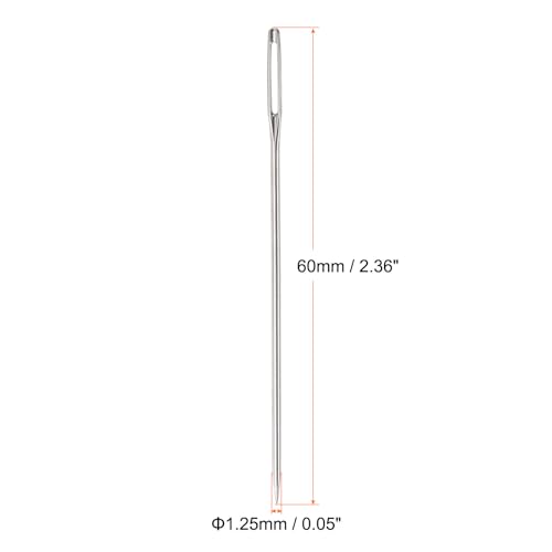 Generic 30Pcs Large Eye Needles 2.36" Stitching Needle Hand Sewing Embroidery Needle Stainless Steel for Leather Cross Stitch