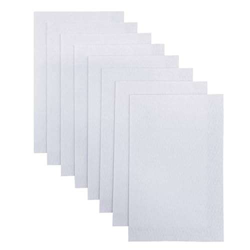 Jtnohx Stiff Felt, 2mm Thick Felt Sheets for Crafts, 8"x12" Hard Felt Fabric Squares 8Pcs for DIY Projects (White) - color: White