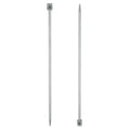 uxcell 2Pcs 5mm(H) Single Pointed Knitting Needles Stainless Steel 9.84 Inches Length Metal Weaving Tool for Handmade Projects DIY Knitting - size: 5mm, 9.84"
