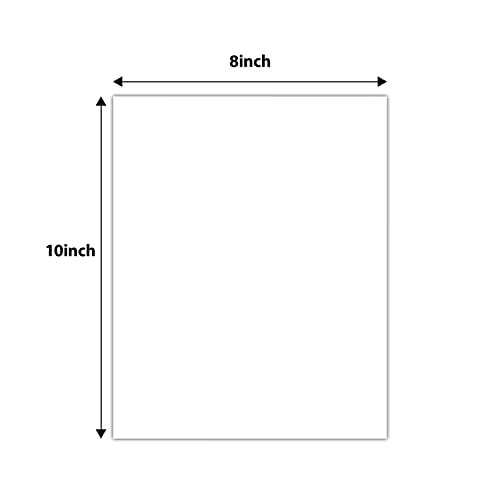 Golden State Art 8x10 White Uncut Picture Mats Matboards, Pack of 10 - size: 8x10