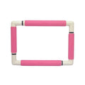 Nurge Rectangle Plastic Embroidery Snap Frame - Cross Stitch Hoop & Needlepoint Stretcher Bars for Hand Crafting, Punch Needle, Quilting, Sewing Supplies - Lightweight & No-Crease 8x11.5 Pink - color: Pink, size: 8x11.5"