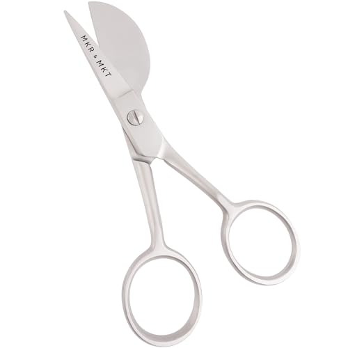 Applique Embroidery Scissors Set - Duckbill & Needlepoint, 4.5", Brushed - color: Satin