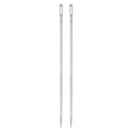 HARFINGTON 2PCS 6 Inch Upholstery Needle Large Eye Extra Long Stitching Straight Hand Needles Easy to Thread for Home Hand Leather Tapestry Embroidery Tufting Webbing Carpet - size: 6in