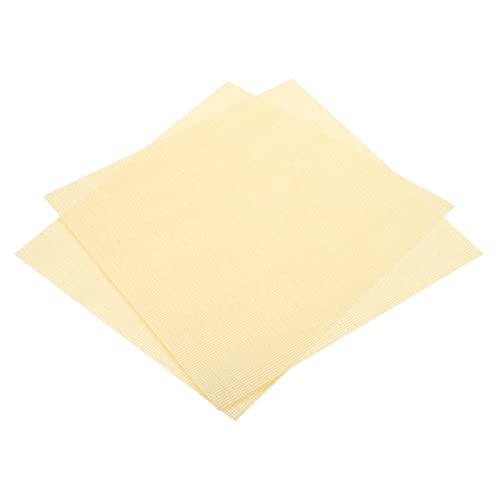 PATIKIL 11 Count Cross Stitch Cloth 20" x 20", 2 Pack Embroidery Cotton Fabric for DIY Needlework, Yellow - color: Yellow