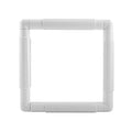 Small Square Embroidery Hoop, 8inch Plastic Cross Stitch Frame Clip White DIY Sewing Tools Hoops Craft Embroidery Snap Frame Hoop for Cross Stitching Quilting, Needlepoint, Silk-Painting - size: 8 x 8 inch