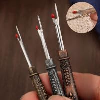 2PCS Seam Ripper with Brass Handle, Sharp Steel Blade Stitch Unpicker Thread Remover for Sewing, Embroidery, Garment Repair, Golden+Red - color: Golden+Red