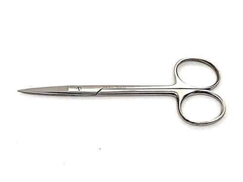 A2Z-IRS01 Stainless Steel Iris Dissecting Scissors 4.5", Straight, Fine Point - color: Silver