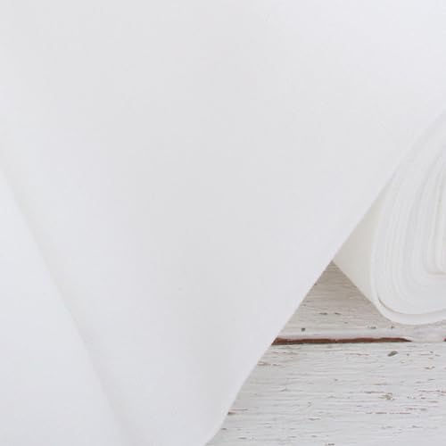 Threadart White Linen Fabric - By the Yard, 55" Wide - color: White, size: 1 YARD