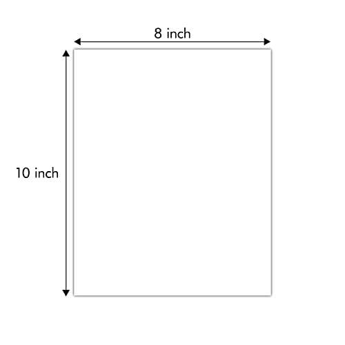 Golden State Art 8x10 White Backing Board, 10 Pack Backer Boards for Print - size: 8x10