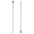 uxcell 2Pcs 5.5mm(I) Single Pointed Knitting Needles Stainless Steel 9.84 Inches Length Metal Weaving Tool for Handmade Projects DIY Knitting - size: 5.5mm, 9.84"