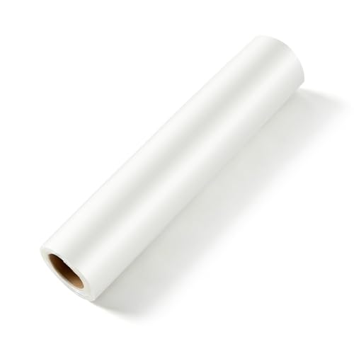 Water Soluble Stabilizer for Embroidery, Wash Away Stabilizer 12" * 25 Yd 35 Um, Clear Backing & Topping Film for Embroidery Machines Hand Sewing