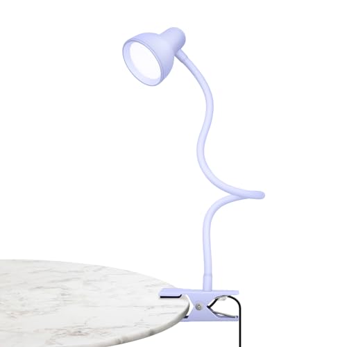 LiFMIRA Desk Lamp Clip on Lamp for Bed, LED Reading Light for Bed Purple - color: Lilac Purple