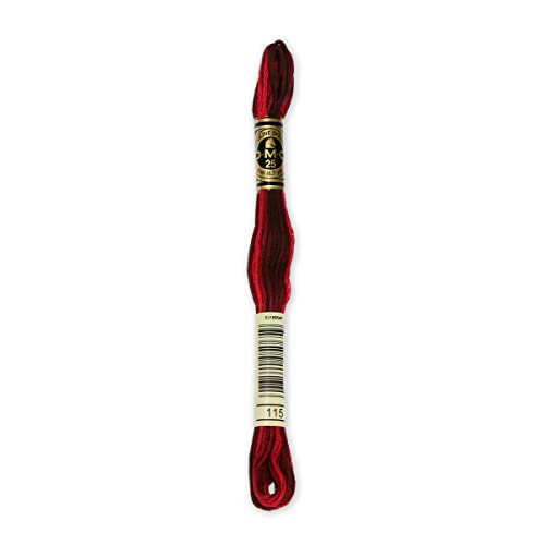 DMC Thread 6-Strand Embroidery Cotton 8.7 Yards Variegated Garnet 117-115 (12-Pack)