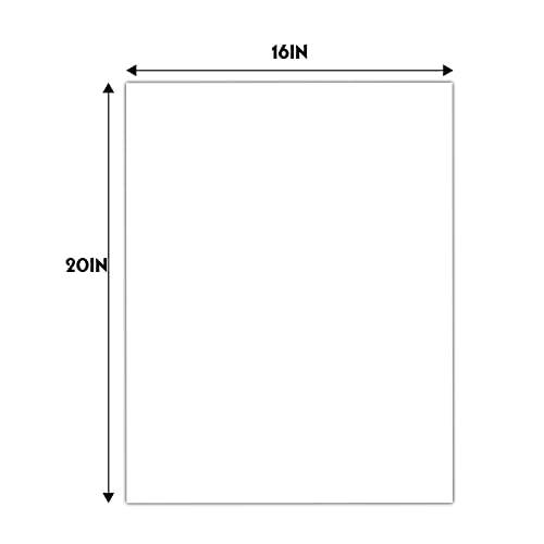 Golden State Art 16x20 White Backing Board, 10 Pack Backer Board for Print - size: 16x20