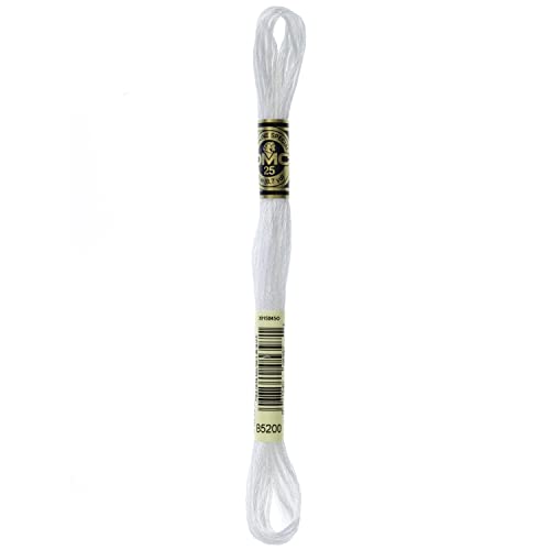 DMC 6-Strand Embroidery Cotton Floss, Snow White, 1 skein - style: #B5200 White